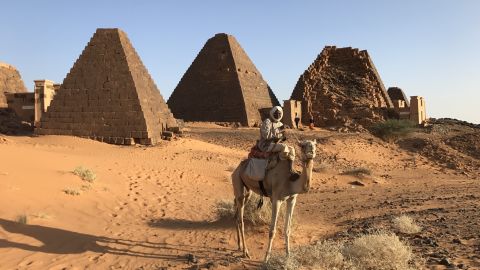 Visitors are able to camp at the footsteps of the pyramids overnight.  And sometimes they have to: there are no hotels or restaurants nearby. 