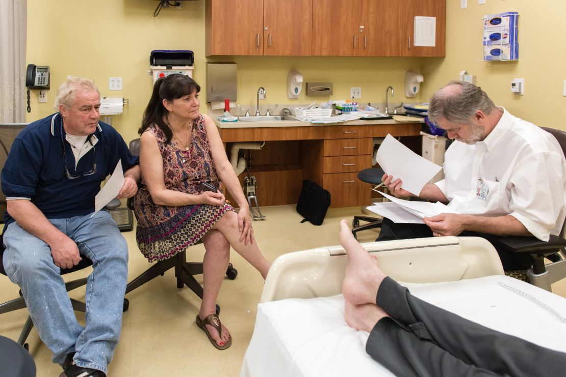 Lynn and Dave Whittaker describe the progression of Andrew's disease to Dr. Stan Nelson at UCLA.
