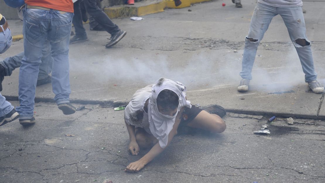 Yaminne is one of hundreds of protesters who have been wounded facing off against the police