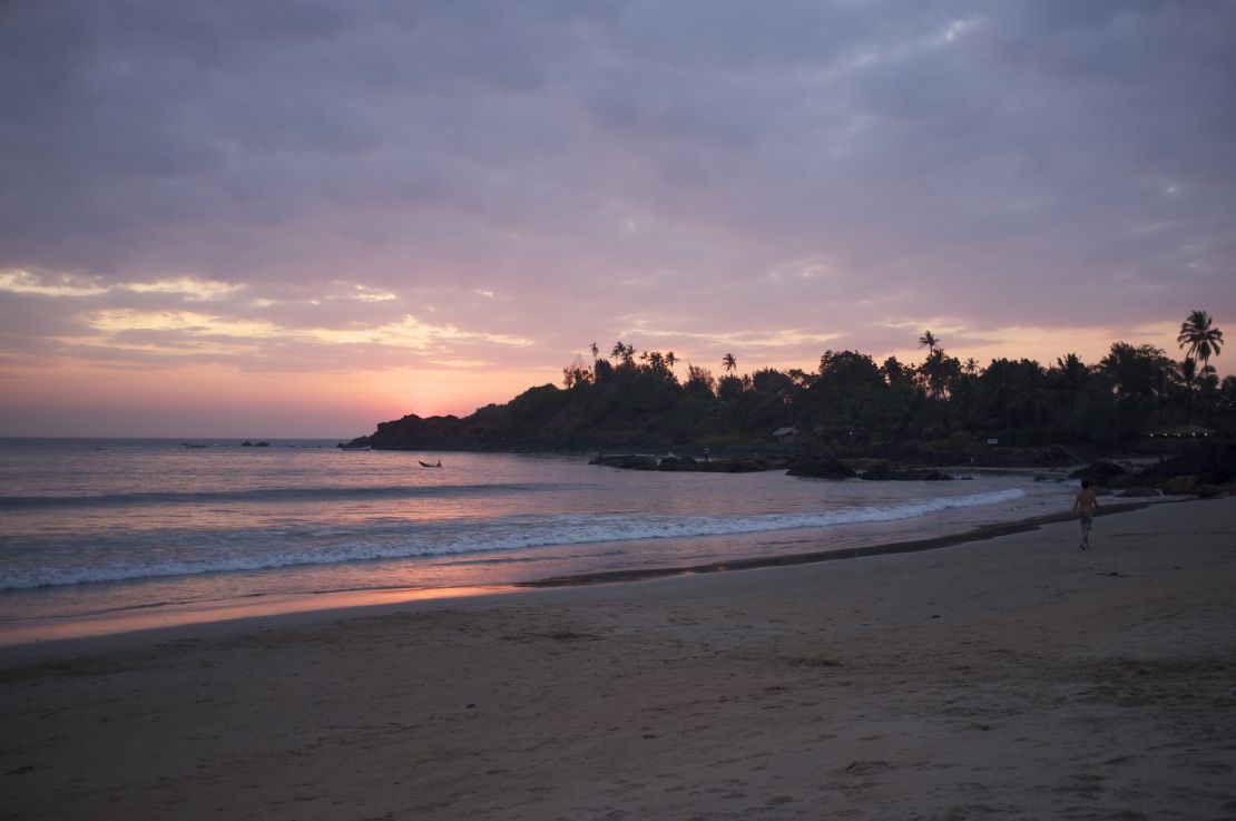 Patnem Beach at sunset.