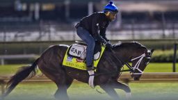 LOUISVILLE, KENTUCKY - MAY 03: Always Dreaming, owned by Brooklyn Boyz Stables and trained by Todd Pletcher, exercises in preparation for the Kentucky Derby at Churchill Downs on May 3, 2017 in Louisville, Kentucky. (Photo by Scott Serio/Eclipse Sportswire/Getty Images)