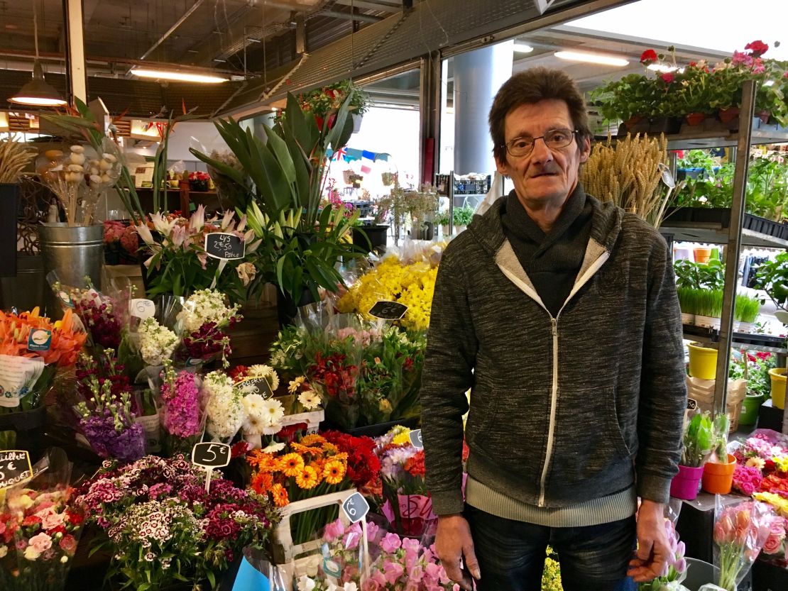Macron has won flower merchant Jean-Michel Dewelle's vote in both the first and second rounds. 