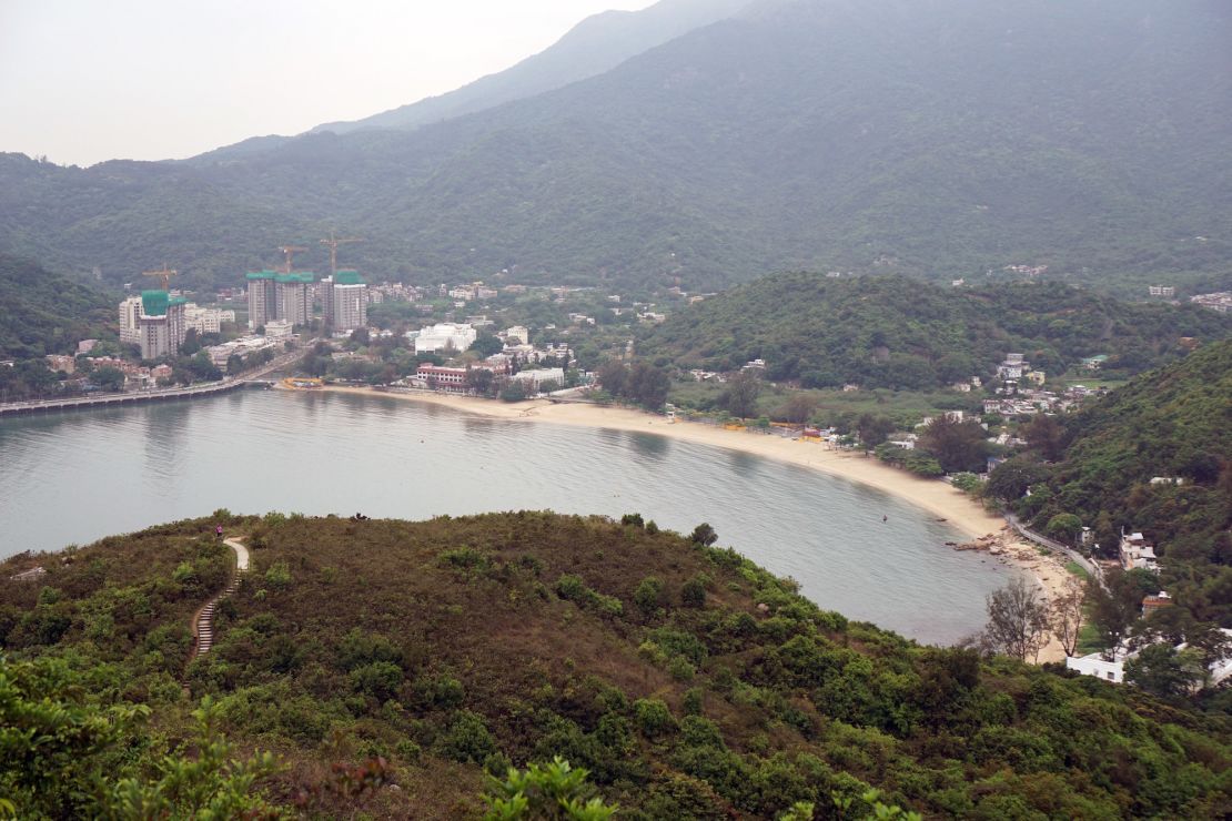 Mui Wo hike, overlooking Silvermine Bay.