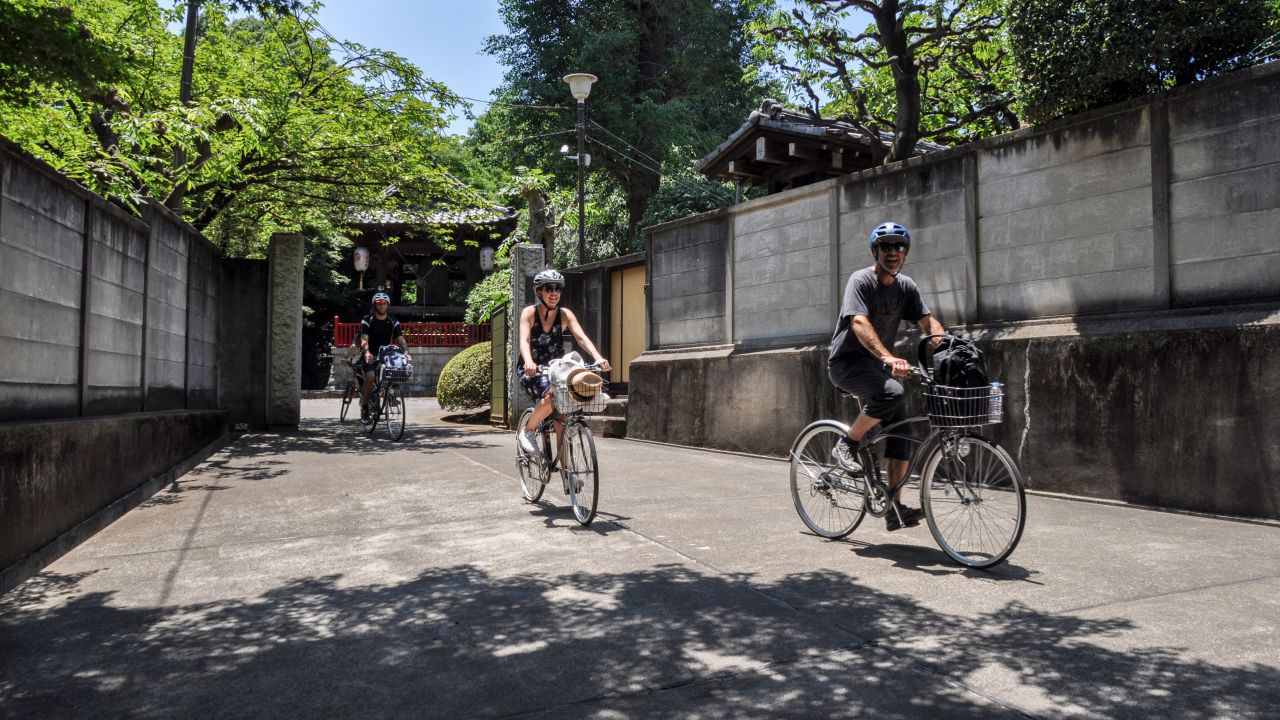 Summer biking in Tokyo.