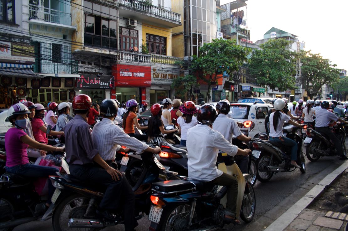Rush hour in Hanoi.