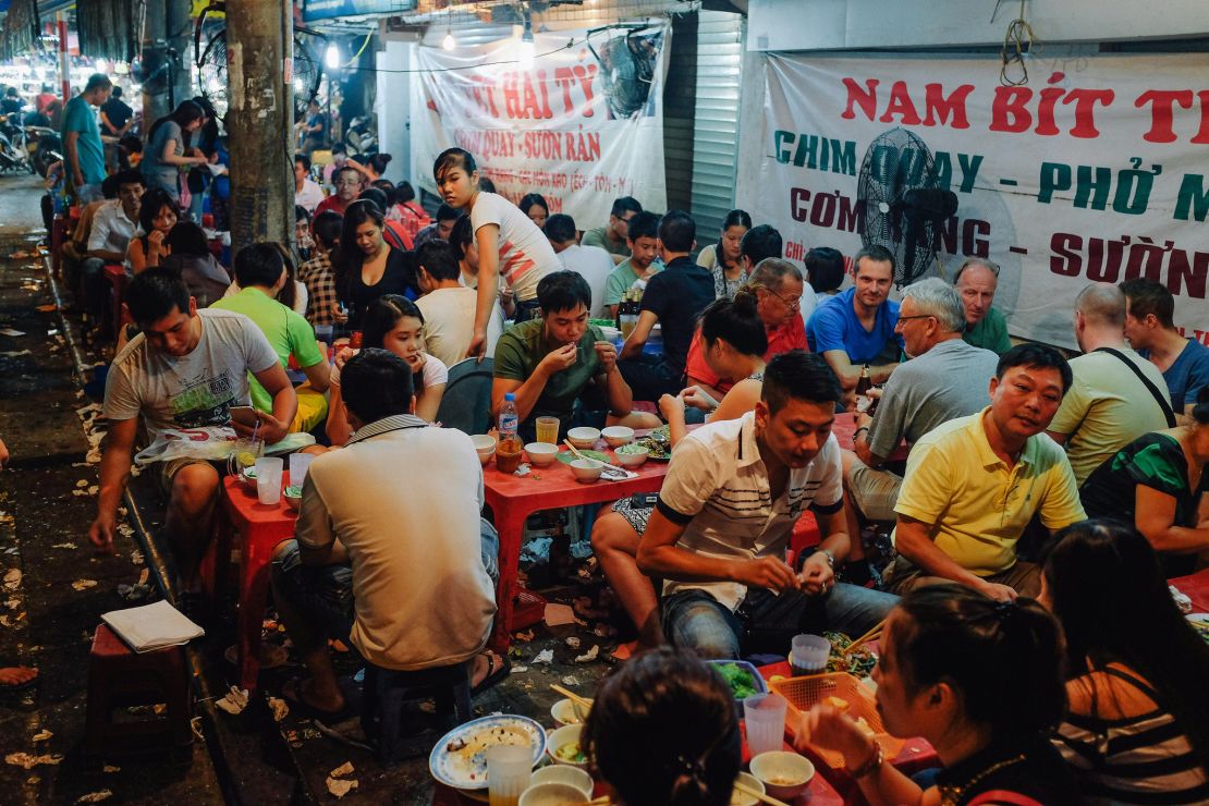Sample some of Asia's best street food in Hanoi.