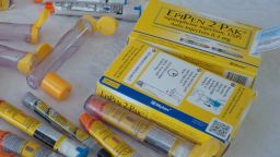 Merilee Hufnagel keeps her family's expired EpiPens as backups.