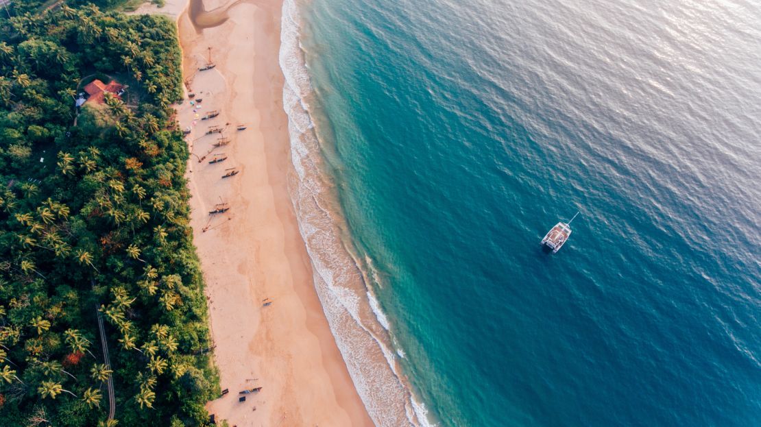 Cruising off Sri Lanka's southern coast.