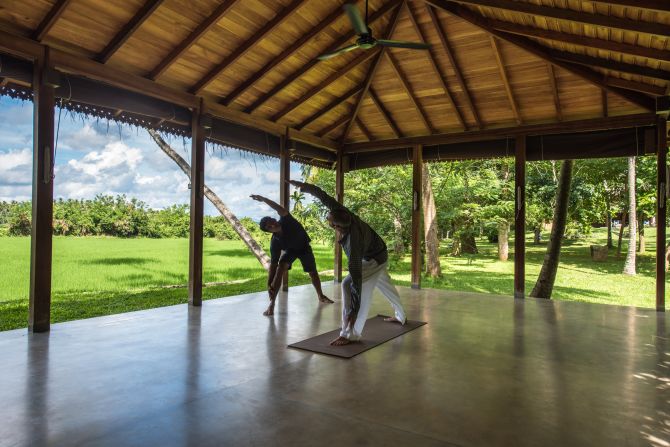 <strong>Yoga: </strong>Natural beauty is one of Sri Lanka's main selling points. At Maya hotel, an open-air yoga pavilion showcases the lush view. 