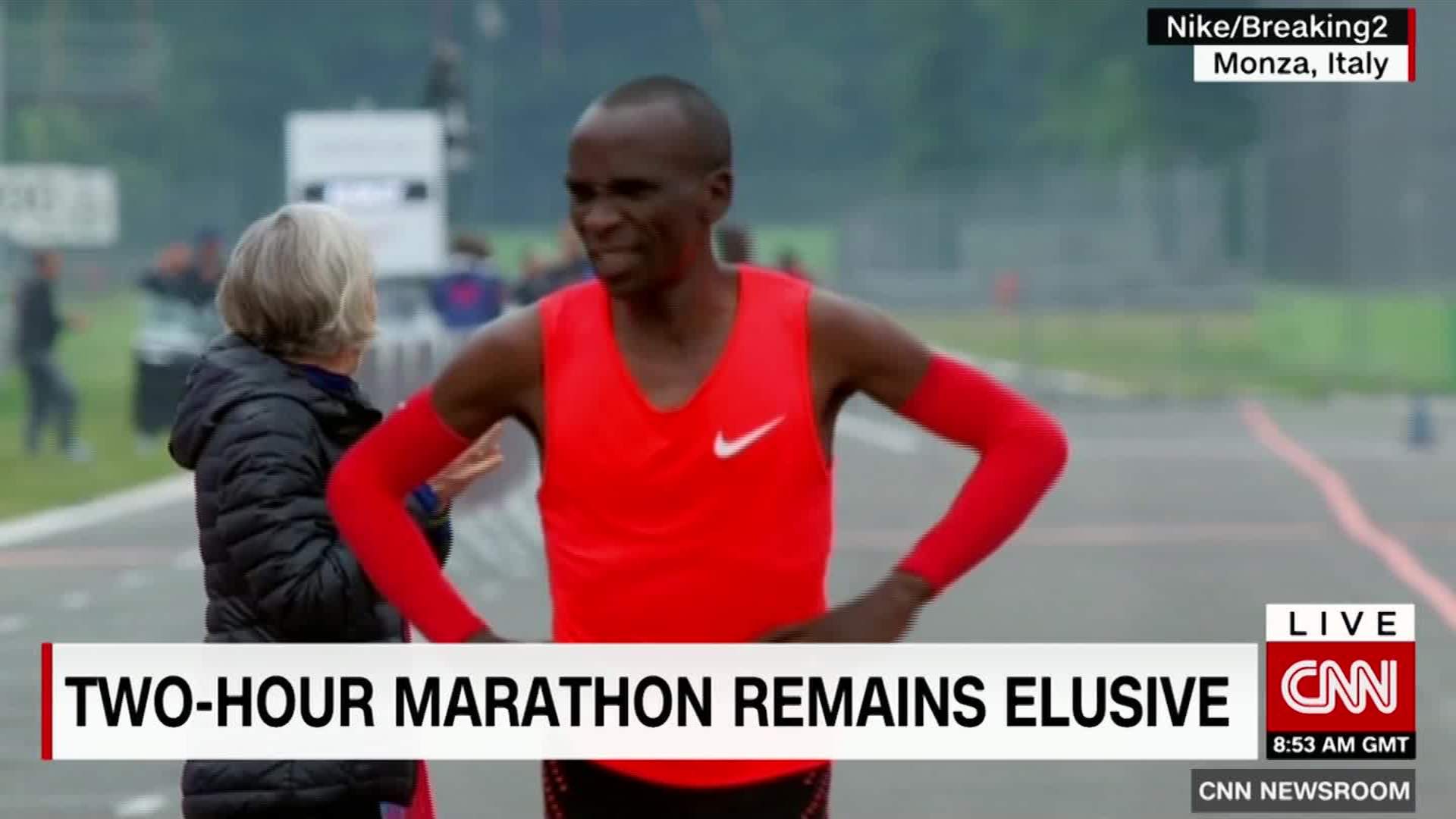 just misses in to run 2-hour marathon | CNN