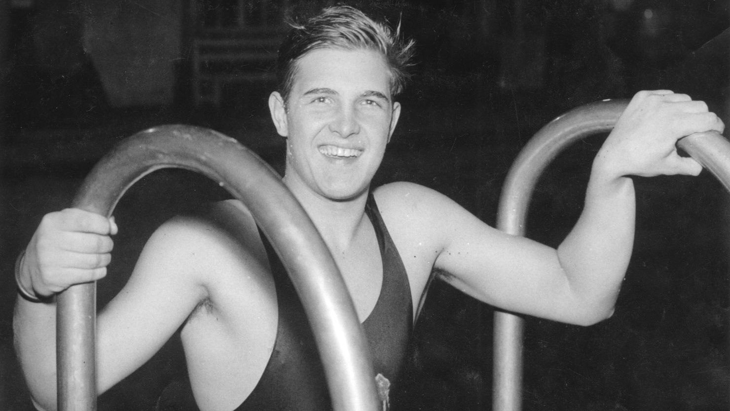 American swimmer Adolph Kiefer at a swimming competition in Vienna, Austria, on November 6, 1935.