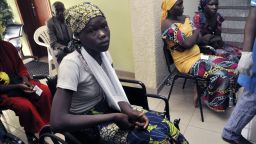 Chibok school girls recently freed from Boko Haram captivity are seen in Abuja, Nigeria, Sunday, May 7, 2017. 