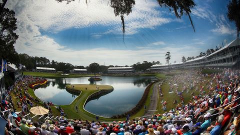 The Stadium course's 17th green is one of golf's most iconic par threes. 