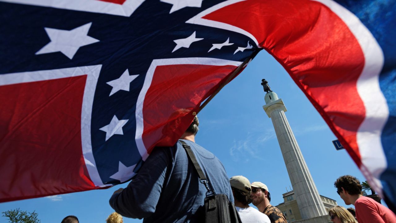 Protesters calling for the removal and the preservation of Confederate-era monuments faced off on Sunday.
