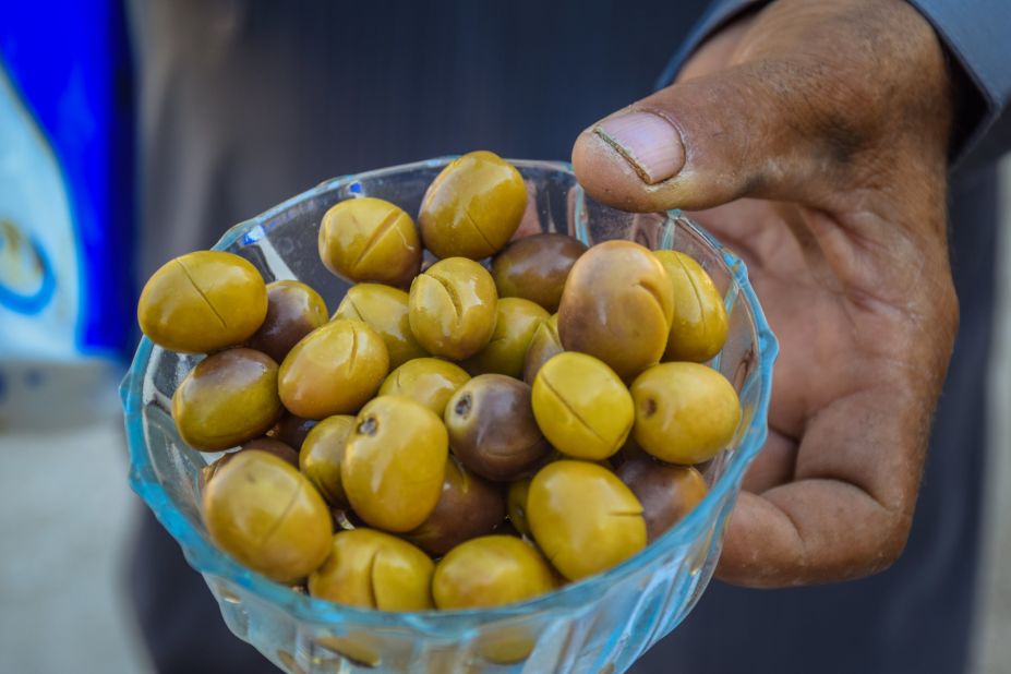 <strong>Snacks to go:</strong> Fresh hand-picked olives are among the local treats on offer along the route. "Everyone always says that if you stopped for everyone who offered a cup of tea on the trail, you'd never finish," says hiker Olivia Nelson. 