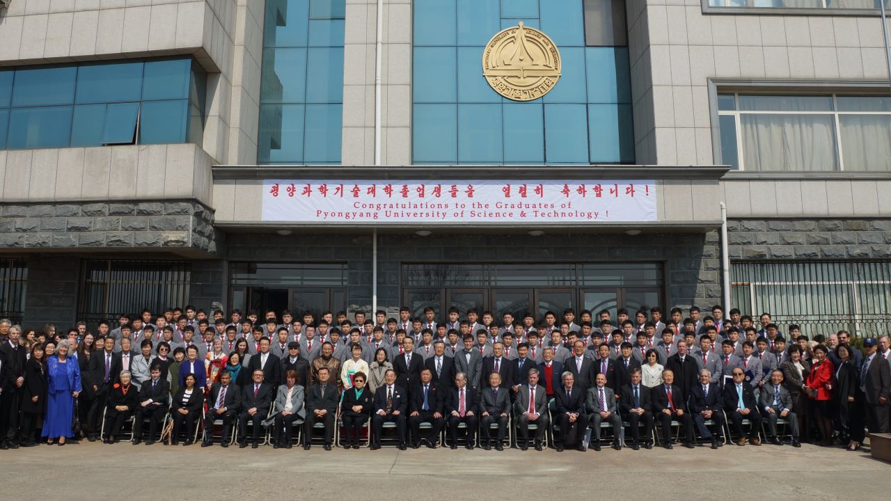 A graduation image taken in March 2017 from the Pyongyang University of Science and Technology.