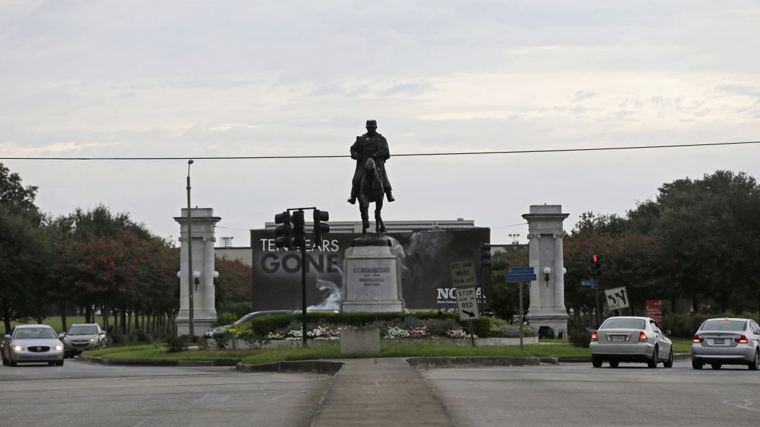 A statue of P.G.T. Beauregard is at the entrance to City Park at Esplanade Avenue in September 2015.