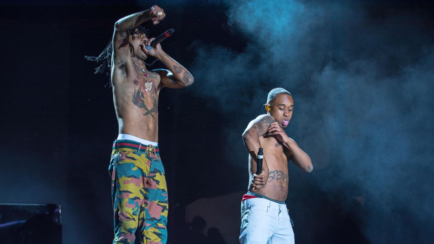 Hip-hop duo Rae Sremmurd close out the Broccoli City music festival with an energetic performance of their most popular songs, including "Black Beatles."