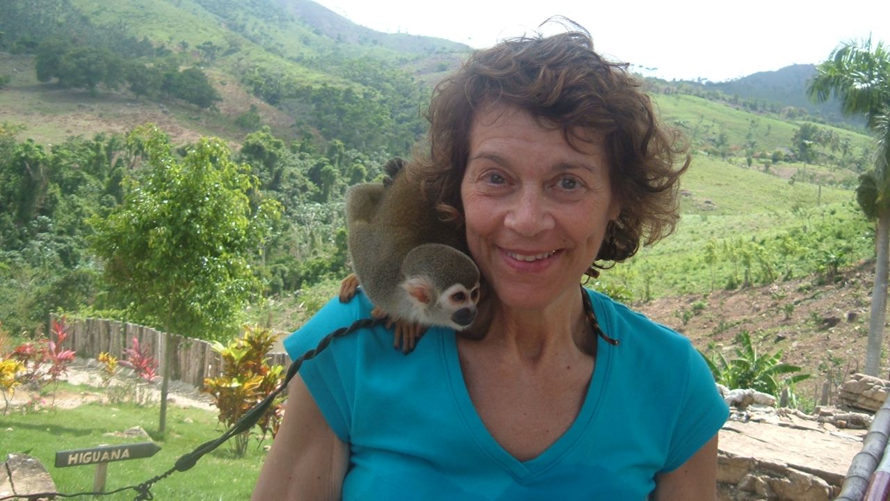 Mom combined two of her other loves, travel and animals, while in the Dominican Republic in 2005.
