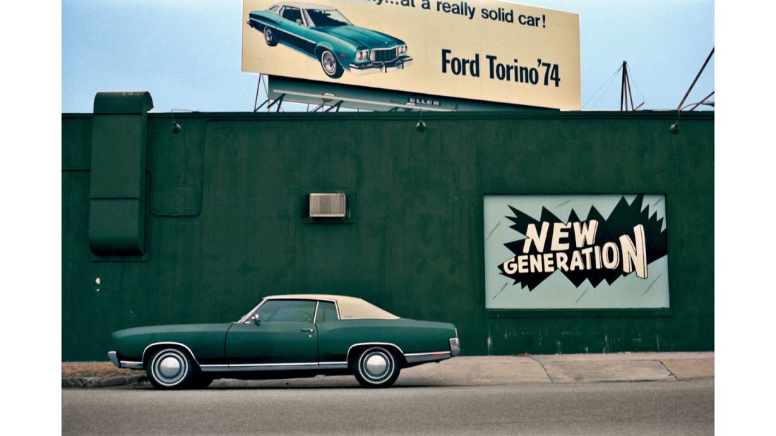 The car is not only the subject of many of the photographs from this series but also the means that enabled Eggleston to take them. He originally planned on exhibiting the photographs from this series in a non-hierarchical manner with no commentary or titles, but the project was put aside until 2003 when it was finally shown at the Ludwig Museum. 