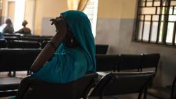 A woman sits in the waiting room of the Federal Neuro Psychiatric Hospital in Maiduguri the capital of Borno State, northeastern Nigeria on September 16, 2016. 
The Federal Neuro Psychiatric Hospital has seen a surge in patients with disorders ranging from PTSD (post-traumatic stress disorder), depression, substance abuse, psychosis and anxiety since the beginning of the Boko Haram insurgency in 2009. In July, the United Nations said nearly 250,000 children under five could suffer from severe acute malnutrition this year in Borno state alone and one in five -- some 50,000 -- could die. But despite the huge numbers involved, the situation has received little attention compared with other humanitarian crises around the world -- even within Nigeria. / AFP / STEFAN HEUNIS        (Photo credit should read STEFAN HEUNIS/AFP/Getty Images)