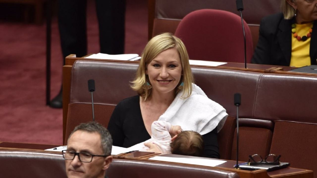 Sen. Larissa Waters made history when she breastfed her baby in Australia's Parliament.