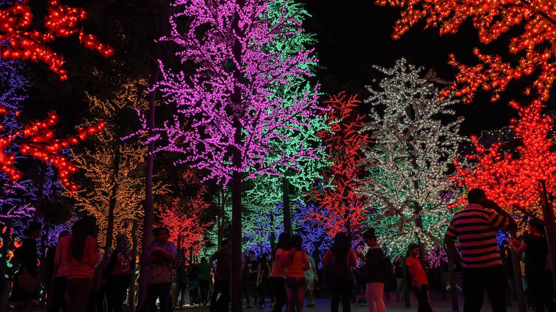 <strong>Christmas trees, Selangor, Malaysia:</strong> This tropical city is the unexpected home of an annual indoor ice palace and a Christmas forest of hi-tech trees in technicolor. 