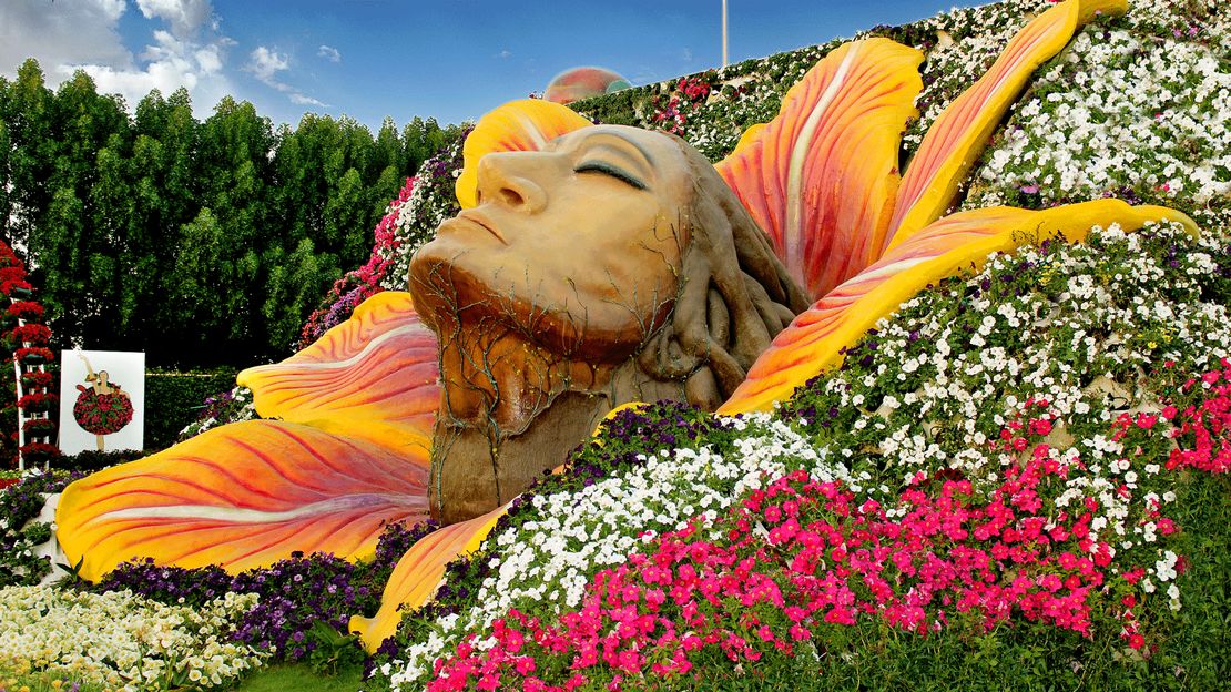 The floral structures are changed every season to keep the attraction fresh for repeat visitors.