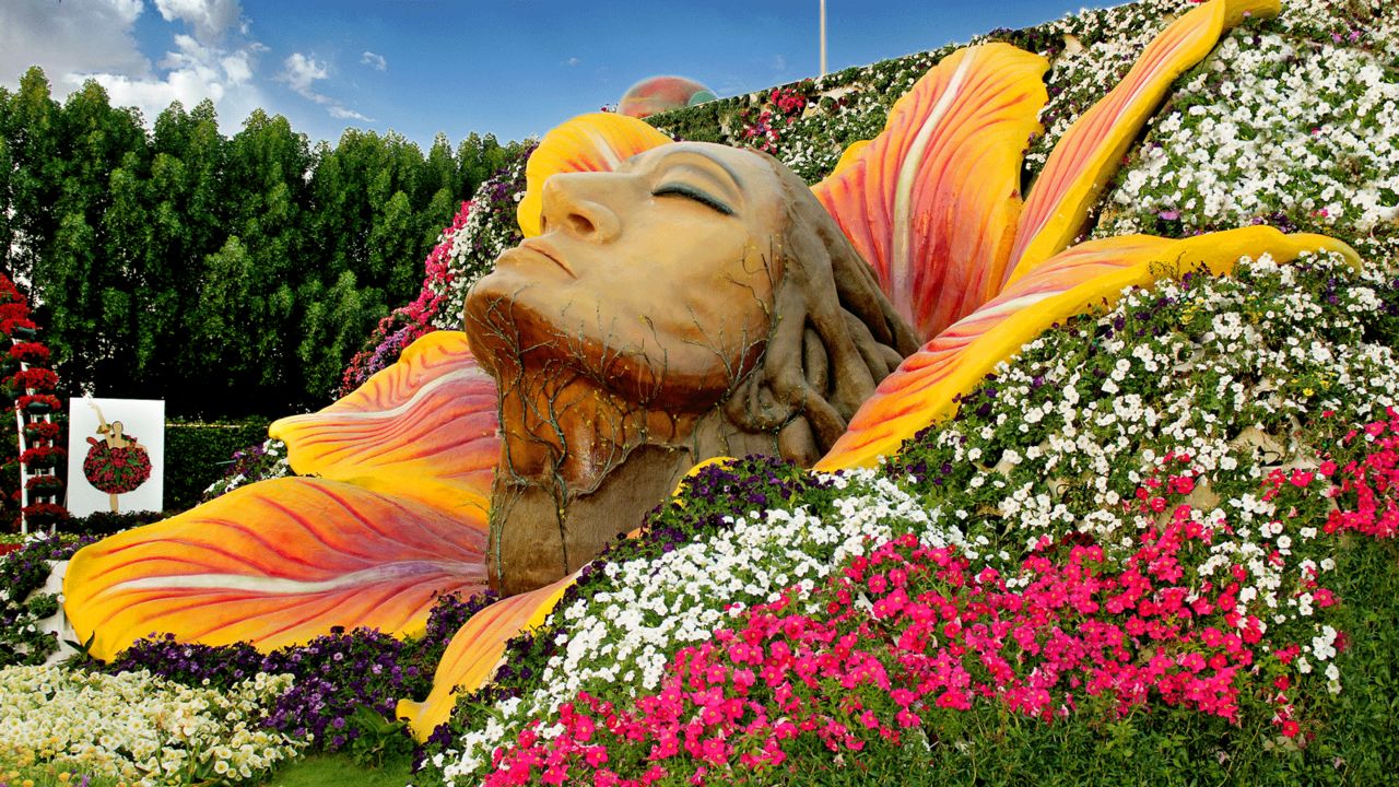 The floral structures are changed every season to keep the attraction fresh for repeat visitors.