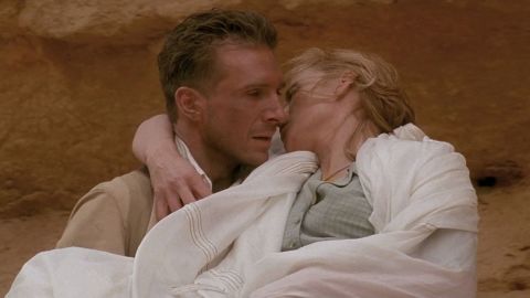 In the 1996 film "The English Patient," it's the final days of World War II, and a badly burned Englishman (Ralph Fiennes) relates the story of his love affair with Katharine (Kristin Scott Thomas) in the desert of Libya.