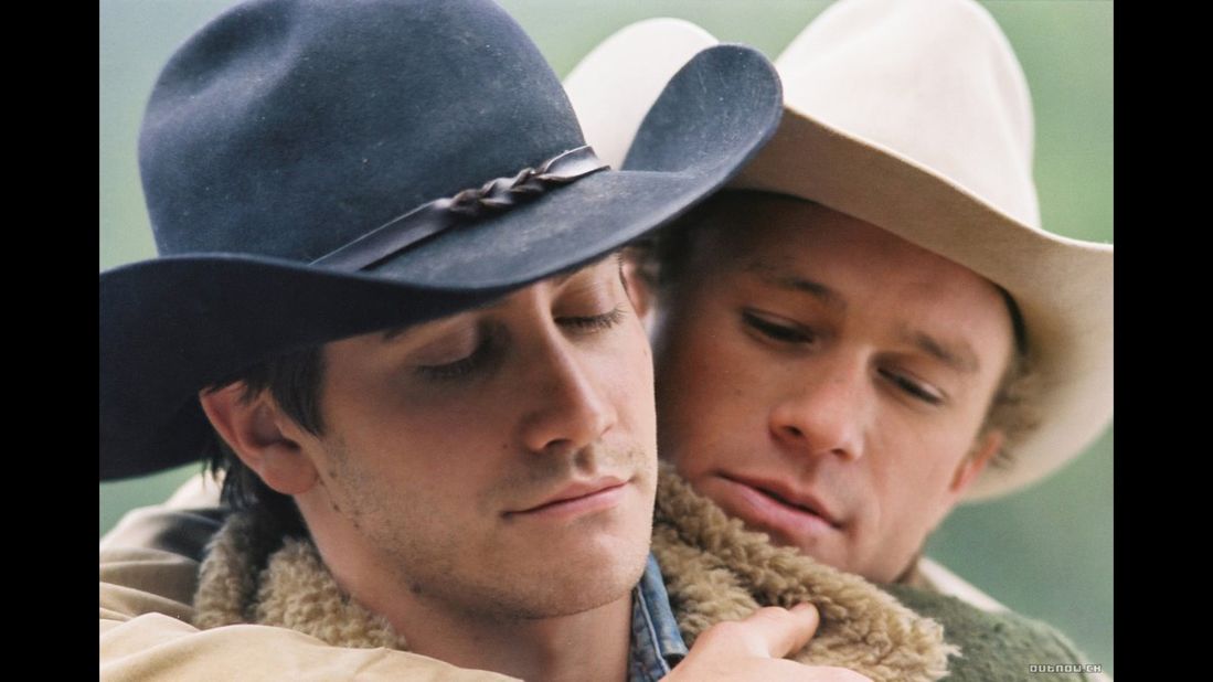 It was a secret, and it cost one of the cowboys his life, but the power of love was clear between Jack (Jake Gyllenhaal, left) and Ennis (Heath Ledger) in the 2005 film "Brokeback Mountain."