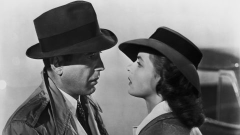 Another famously ill-fated couple, Rick (Humphrey Bogart) and Ilsa (Ingrid Bergman) in the Warner Bros. classic "Casablanca" from 1942. What else is there to say but "here's looking at you, kid."
