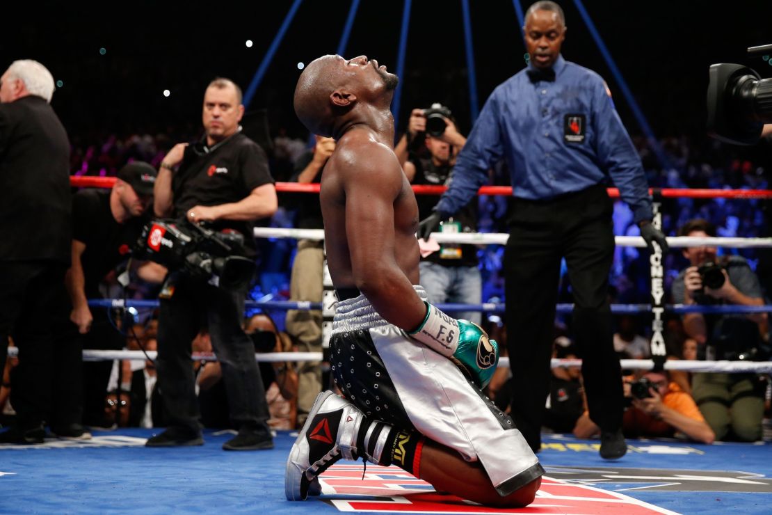 Floyd Mayweather retired after his 49th straight victory, over Andre Berto in September 2015