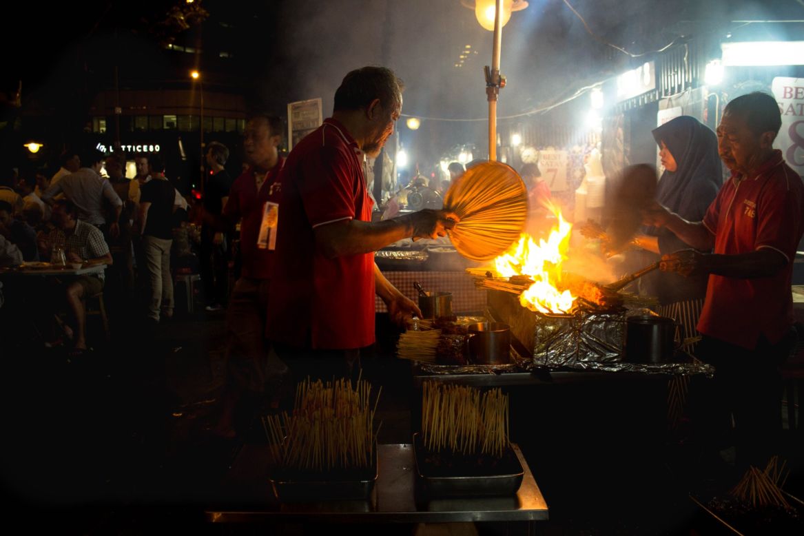<strong>Traditional taste:</strong> Singapore's satay scene recalls a time before the city's rapid modernization.