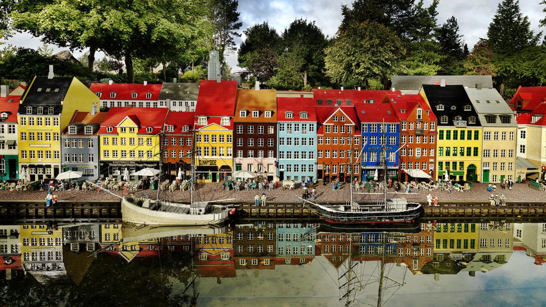 <strong>Legoland, Denmark: </strong>Copenhagen's Nyhavn is one of the attractions recreated in jellybean-colored bricks in Legoland in Billund Resort in Denmark. (courtesy Legoland BIllund/CC by 3.0)