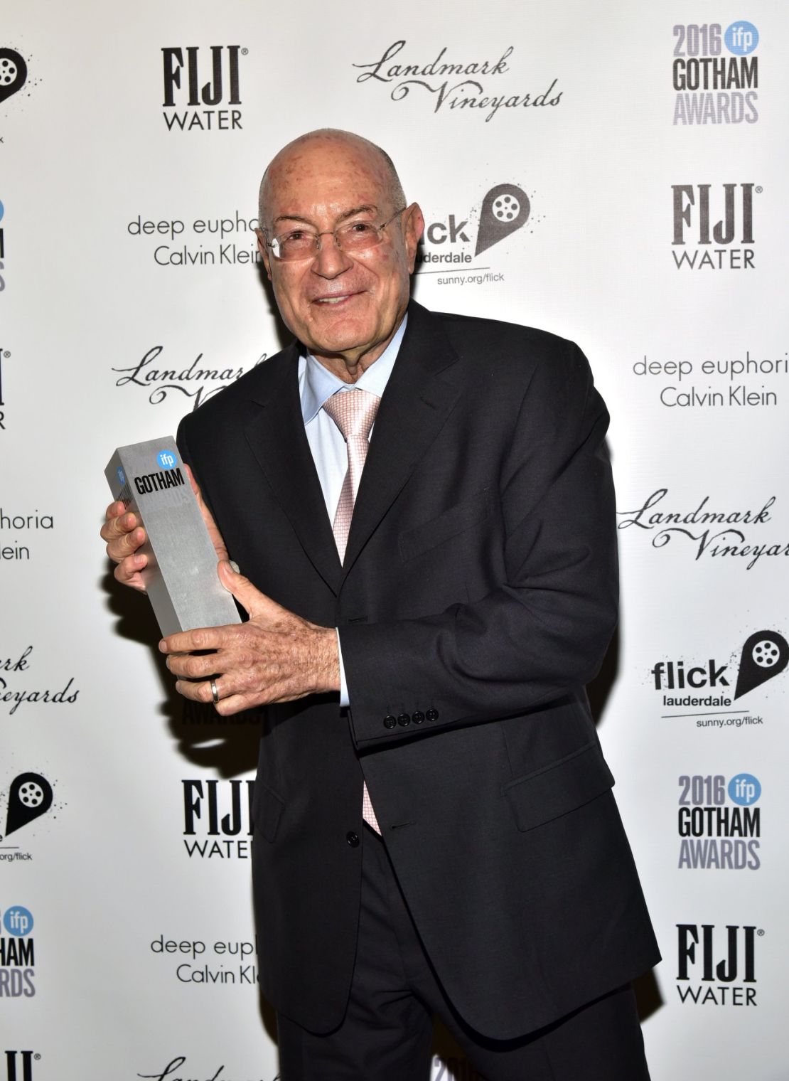 Arnon Milchan poses backstage at the 2016 IFP Gotham Independent Film Awards.