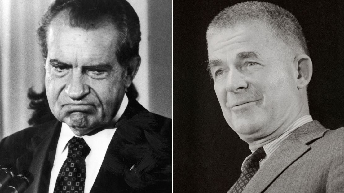 Richard Nixon, left, and Archibald Cox, right.