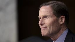 WASHINGTON, DC - MARCH 21:  Sen. Richard Blumenthal (D-CT) questions Judge Neil Gorsuch during the second day of his Supreme Court confirmation hearing before the Senate Judiciary Committee in the Hart Senate Office Building on Capitol Hill, March 21, 2017 in Washington. Gorsuch was nominated by President Donald Trump to fill the vacancy left on the court by the February 2016 death of Associate Justice Antonin Scalia. (Photo by Drew Angerer/Getty Images)