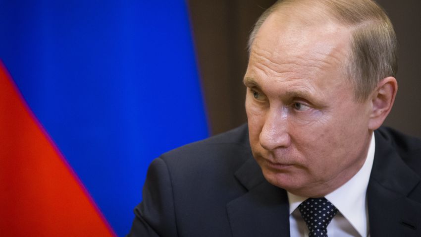 Russian President Vladimir Putin attends a meeting with Anatoly Bibilov (not pictured), the leader of Georgia's breakaway region of South Ossetia, at the Bocharov Ruchei state residence in Sochi on May 2, 2017. / AFP PHOTO / POOL / Alexander Zemlianichenko (Photo credit should read ALEXANDER ZEMLIANICHENKO/AFP/Getty Images)