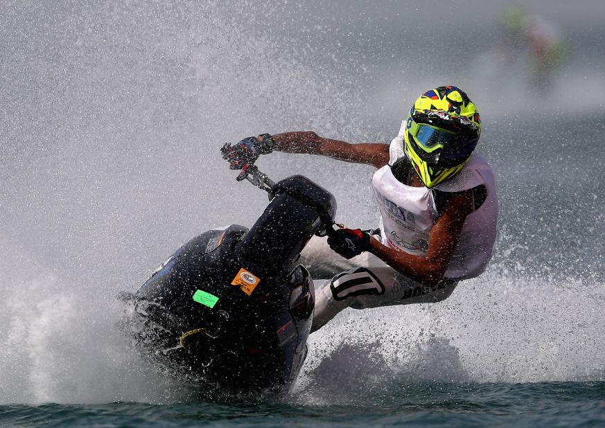 Speed along Dubai's coastline on a jet ski past the famous Palm Jumeirah archipelago and Sheikh Island. Pick the right weekend and you can watch competitors go full pelt in pursuit of glory.