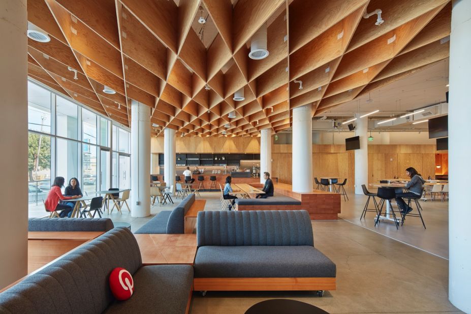 Social media companies don't tend to scrimp on their office spaces, but Pinterest's HQ is leading the line when it comes to ambition. With its mixed materials and clever workplace psychology tricks, it's the perfect base for an ever-growing empire. 
