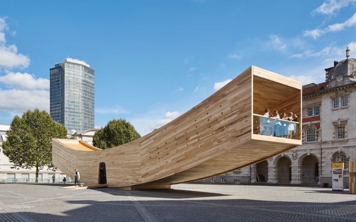 The Smile, designed by London-based Alison Brooks Architects, was one of <a href="http://edition.cnn.com/2016/09/19/design/london-design-festival-the-smile-clt/" target="_blank">2016's Landmark Projects</a> at the London Design Festival. It showcases the structural and spatial potential of cross-laminated American tulipwood, which is stronger than concrete, and can also be machined to incredibly high tolerances.