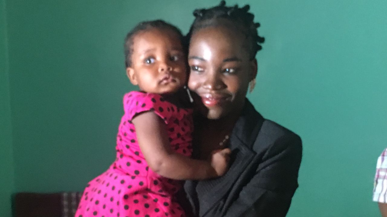 Amina Ali with her daughter Safiya.