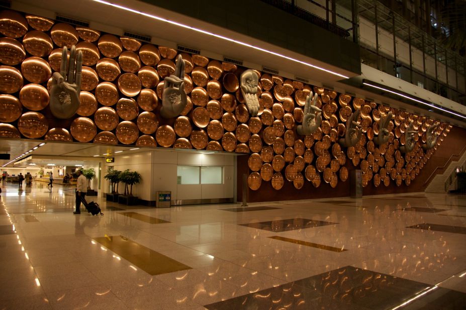 <strong>16. Indira Gandhi International Airport, India:</strong> Don't let this picture of an empty Terminal 3 fool you. This Indian airport welcomed 63.5 million passengers in 2017, an increase of 14%. 