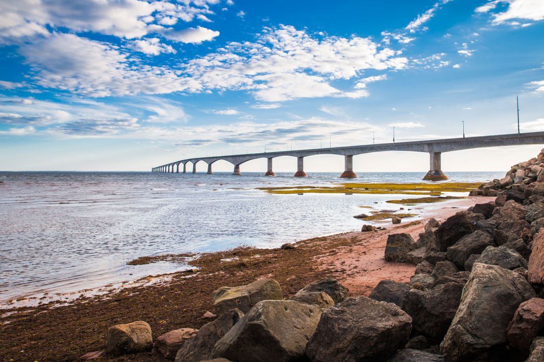 Confederation Bridge connects PEI to mainland New Brunswick.