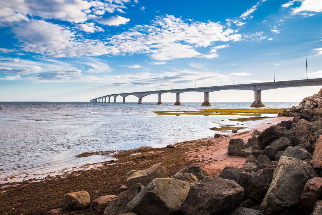 Confederation Bridge connects PEI to mainland New Brunswick. 