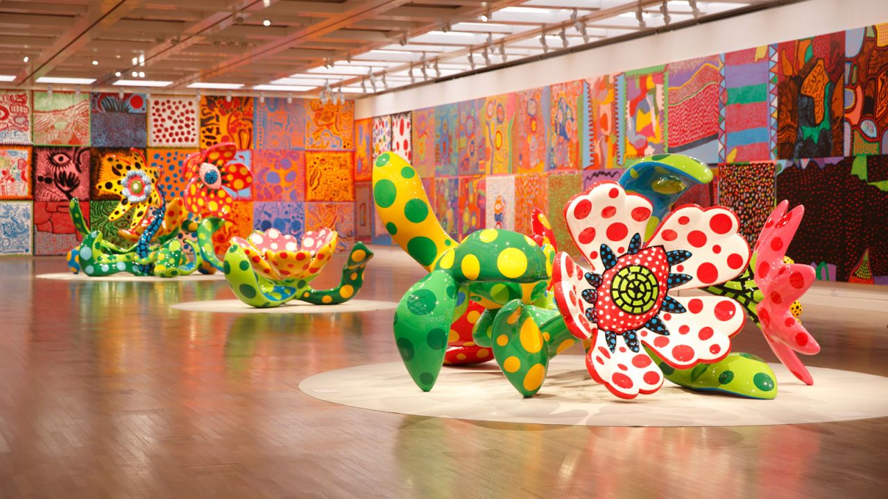 An exhibition view of the "Yayoi Kusama: My Eternal Soul" exhibition at The National Art Center, Tokyo