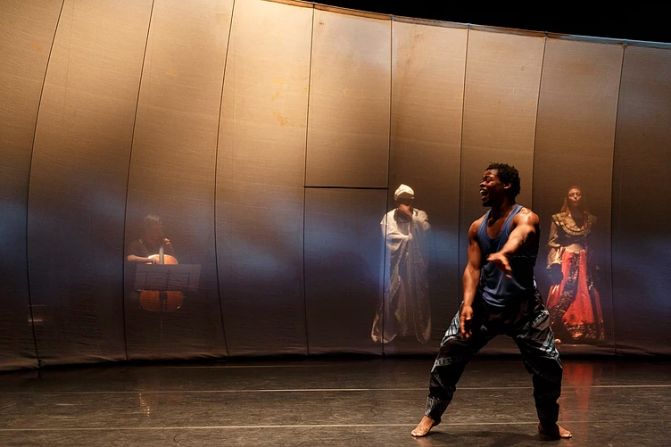  Qudus Onikeku's 'Right here Right now' is a live performance and dance film trilogy infused with indigenous and contemporary dance 