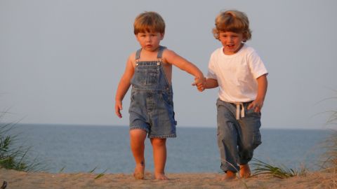 Cole, when he was 4, and Stephen, when he was 2, at Duck, NC during the summer of 2007.
