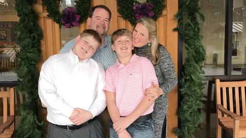 Rob, Stacey, Cole, and Stephen at Shallowford Presbyterian Church during the winter holidays last year.